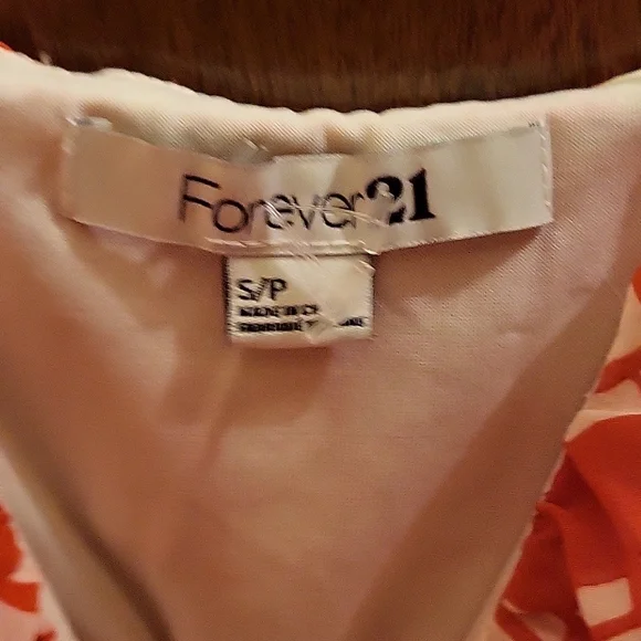 Forever 21 size small dress orange & white - Picture 4 of 4